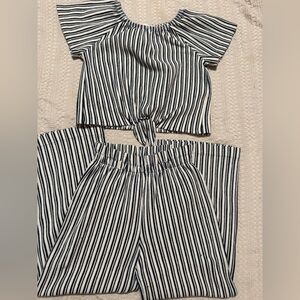 Zara Striped Two-Piece Set | Size 9